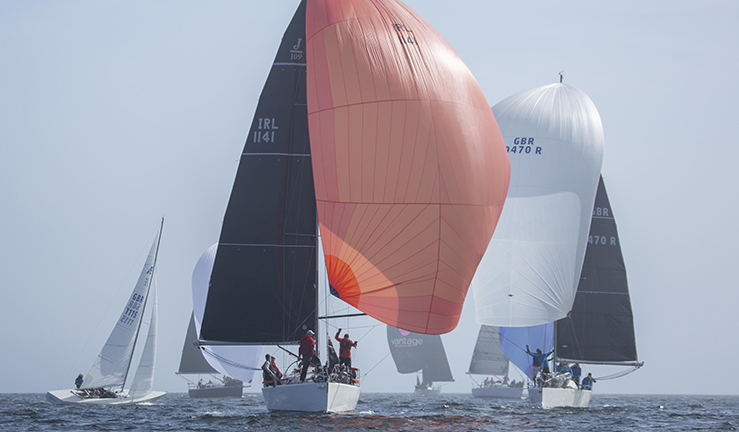 Spinnakers of keelboats at the first ‘Major’ of the Scottish racing calendar, takes to the water from Kip Marina on 13th & 14th May