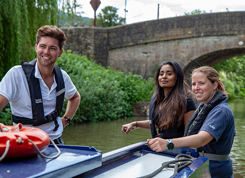 inland waterways two women and one man